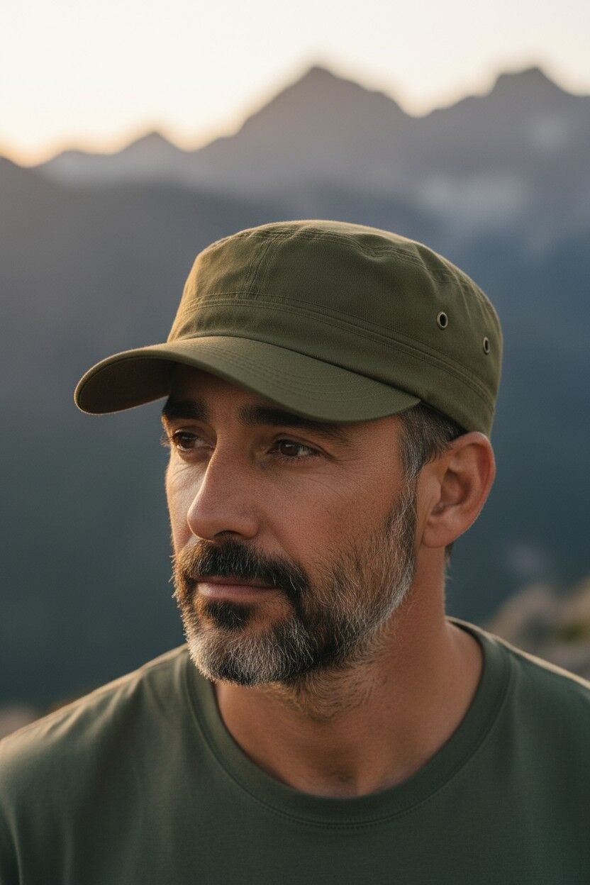 Erkek Castro Avcı Kep Şapka Modern Ayarlanabilir Kumaş Erkek Şapka HAKİ