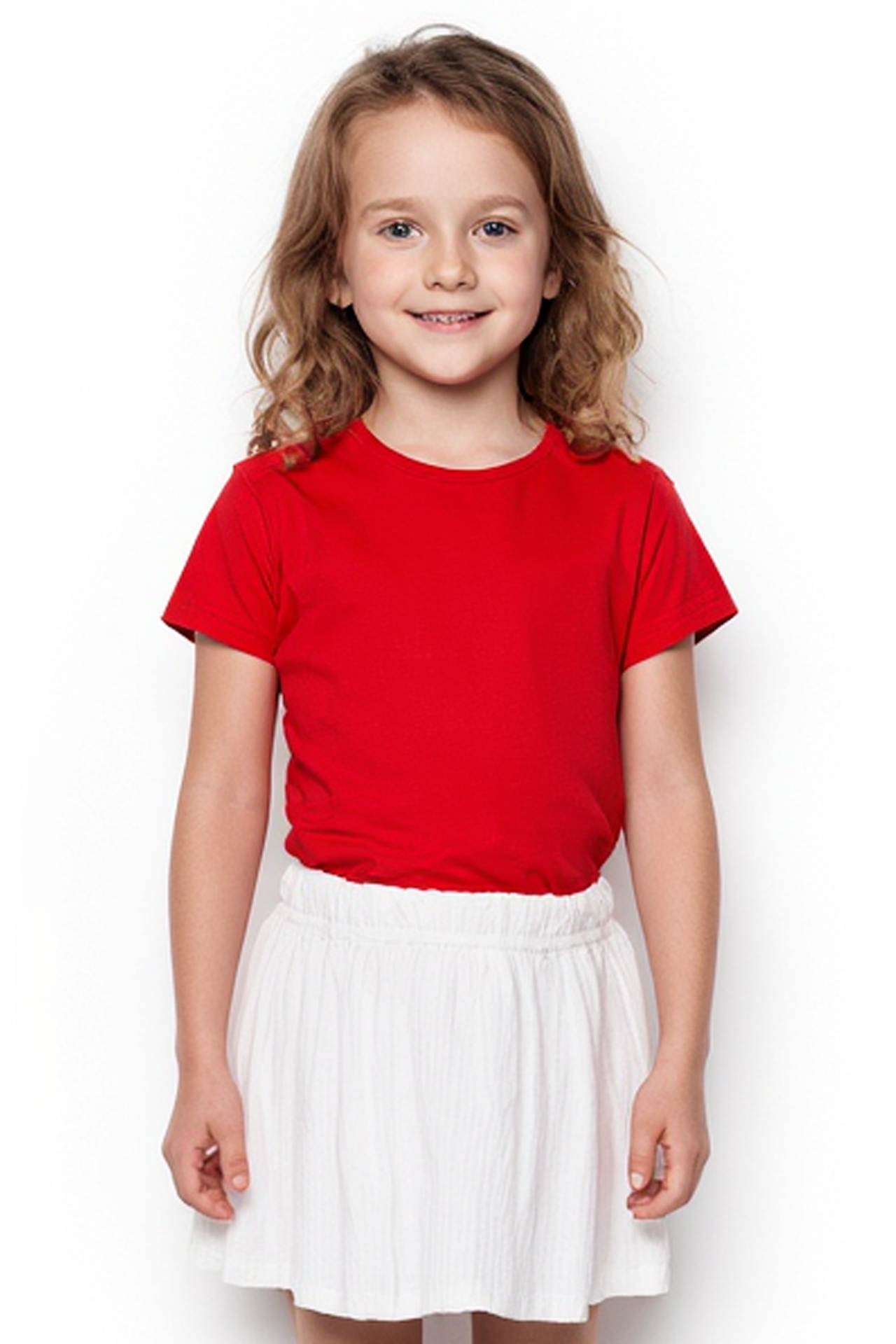 Kız Çocuk Kısa Kollu %100 Pamuk Basic Yazlık Tişört – Bayramlık Okul Günlük Kullanım KIRMIZI - 11-12 Yaş
