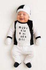 Bebek Taraftar Temalı Hastane Çıkışı 4'lü Zıbın Takımı %100 Pamuk Yenidoğan Set