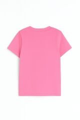 LABUBU Karakter Baskılı Çocuk Tişörtü Pamuklu, Renkli Seçenekli Erkek Yazlık Kısa Kollu T-Shirt PEMBE - 3-4 Yaş