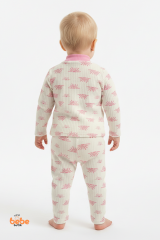 Pembe Güneş Desenli Bebek Pijama Takımı 9-12 Ay | Uzun Kollu Unisex Uyku Takımı 2'li Bebek Takım 9-12 Ay
