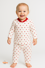 2'li Kalpli Unisex Bebek Pijama Takımı 9-12 Ay | Uzun Kollu Rahat Uyku Takımı Pamuklu Günlük 9-12 Ay