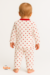 2'li Kalpli Unisex Bebek Pijama Takımı 9-12 Ay | Uzun Kollu Rahat Uyku Takımı Pamuklu Günlük 9-12 Ay