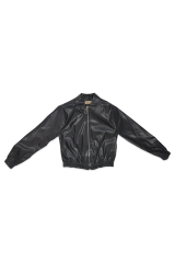 Kız Çocuk Bomber Deri Ceket Fermuarlı, Rahat ve Şık Tasarım Mevsimlik Mont okul, Günlük, Özel Gün SİYAH - 6-7 Yaş