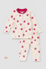 2’li Takım Rahat Uyku Seti Sevimli Ay Yıldız ve Bulut Desenli Unisex Bebek Pijama Takımı 9-12 Ay 9-12 Ay