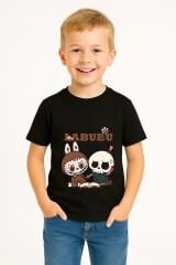 LABUBU Karakter Baskılı Çocuk Tişörtü Pamuklu, Renkli Seçenekli Erkek Yazlık Kısa Kollu T-Shirt SİYAH - 10-11 Yaş