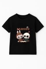 LABUBU Karakter Baskılı Çocuk Tişörtü Pamuklu, Renkli Seçenekli Erkek Yazlık Kısa Kollu T-Shirt SİYAH - 13-14 Yaş