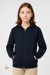 Kız Çocuk Kapüşonlu Fermuarlı Sweatshirt – İçi Şardonlu,Spor Hırka, Günlük ve Okul Kombinleri İçin 16 YAŞ