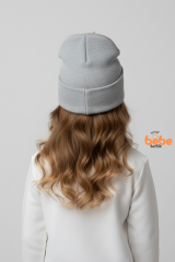 Peluş Ayıcık Detaylı Kız Çocuk Triko Bere – Yumuşak Triko Kışlık Şapka | Pamuklu Örgü Beanie Modeli