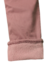Kız Çocuk Düz Paça Cepli Rahat Kesim Pembe Pelüş Polar Pantolon 2-3 Yaş