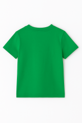 Sonic Baskılı Erkek Çocuk Tişörtü - Renkli Pamuklu Kısa Kollu Yazlık T-Shirt Basic Günlük Yeşil 5-6 Yaş