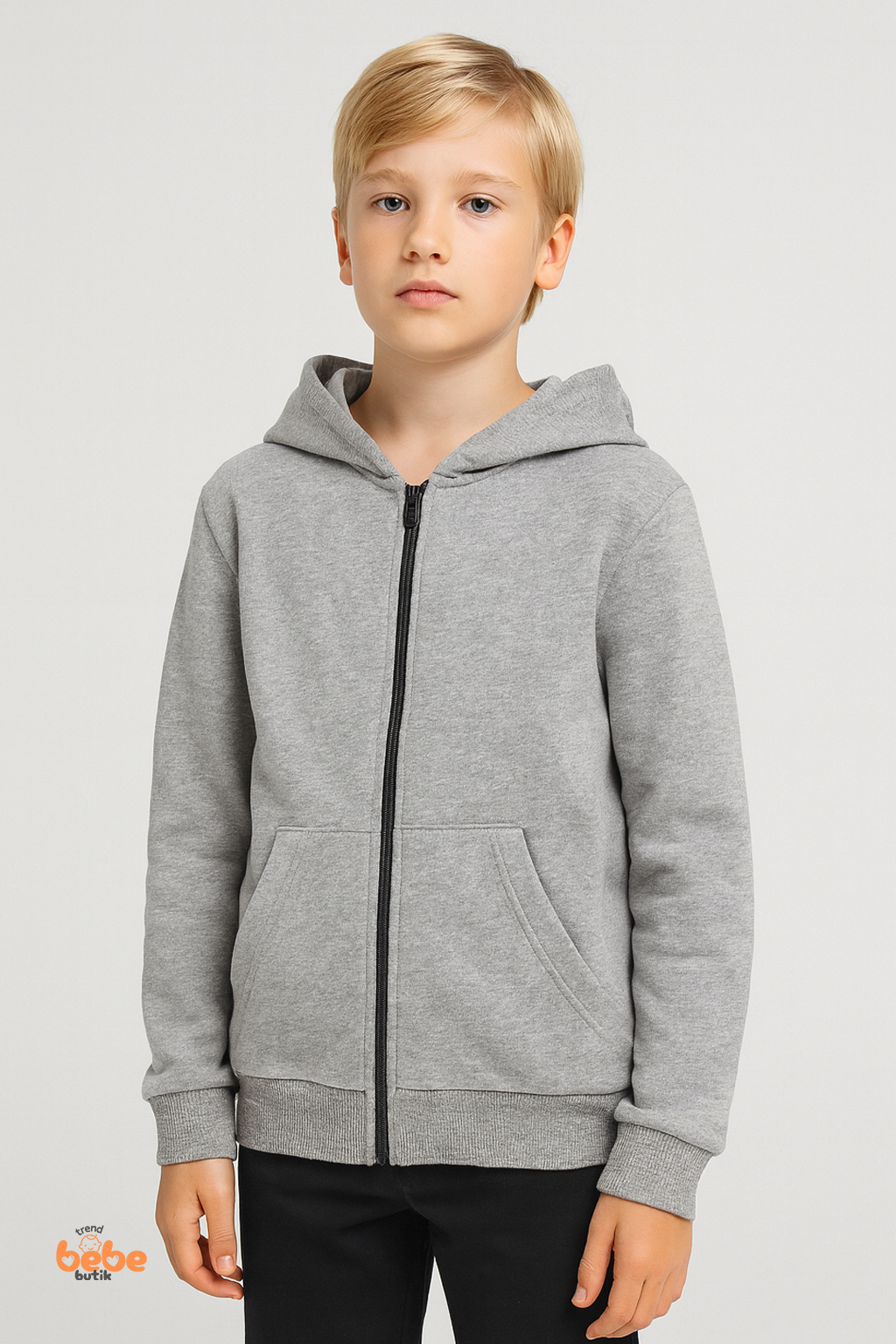 Erkek Çocuk Kapüşonlu Fermuarlı Sweatshirt – İçi Şardonlu,Spor Hırka, Günlük ve Okul Kombinleri İçin 16 YAŞ