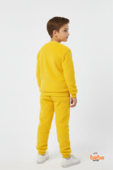 Sarı Tweety Nakışlı Welsoft Erkek Çocuk Eşofman Takımı – Peluş Sıcak Kumaş Pijama Takımı