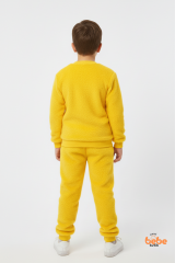 Sarı Tweety Nakışlı Welsoft Erkek Çocuk Eşofman Takımı – Peluş Sıcak Kumaş Pijama Takımı