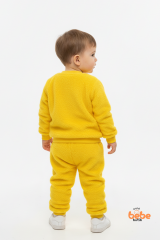 Tweety Desenli Sarı Welsoft Erkek Çocuk Eşofman Takımı – Yumuşak Peluş Kumaş, Rahat Takım