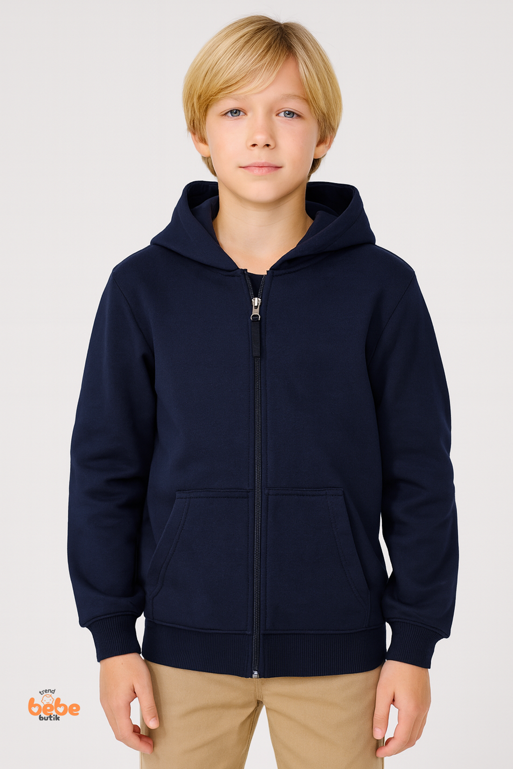 Erkek Çocuk Kapüşonlu Fermuarlı Sweatshirt – İçi Şardonlu,Spor Hırka, Günlük ve Okul Kombinleri İçin 16 YAŞ