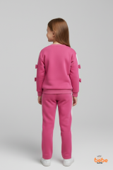 Kız Çocuk 2’li Fiyonklu Eşofman ve Pijama Takımı %100 Pamuklu Rahat Kumaş,Şık ,Günlük Eşofman Takımı