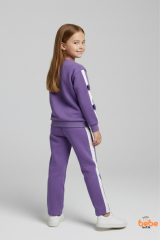 Kız Çocuk 2’li Fiyonklu Eşofman ve Pijama Takımı %100 Pamuklu Rahat Kumaş,Şık ,Günlük Eşofman Takımı