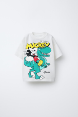 Mickey Mouse Erkek Çocuk Şortlu Takım Yazlık Pamuklu T-Shirt ve Şort 2'li Set Spor Günlük Ev Giyim YEŞİL - 11-12 Yaş