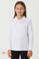 Beyaz Uzun Kollu Polo Yaka Okul Tişörtü – Kız Çocuk Polo Yaka Uzun Kollu Sweatshirt 17 Yaş