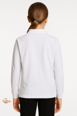 Beyaz Uzun Kollu Polo Yaka Okul Tişörtü – Kız Çocuk Polo Yaka Uzun Kollu Sweatshirt 17 Yaş