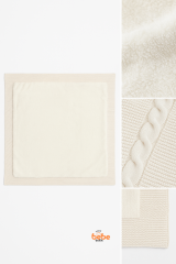 İçi Peluş Polar Triko Örgü Bebek Battaniyesi Kalın,Yumuşak,Saç Örgü Desenli Polar Bebek Battaniyesi