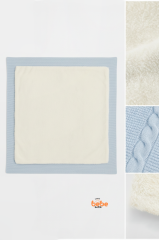 İçi Peluş Polar Triko Örgü Bebek Battaniyesi Kalın,Yumuşak,Saç Örgü Desenli Polar Bebek Battaniyesi