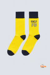 Fenerbahçe 1907 Desenli Yetişkin Çorap (41-44 Numara) – Sarı Lacivert Taraftar Spor Çorabı