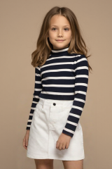 Kız Çocuk Kot Etek Şık ve Günlük Jean Mini Etek, Cepli, Kemerli, Yazlık, Kışlık, Okul, Parti BEYAZ - 8 YAŞ