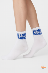 Fenerbahçe Lisanslı Yetişkin Beyaz Çorap 41-44 Numara | Trend Bebe Butik Spor Taraftar Çorap