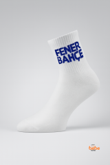 Fenerbahçe Lisanslı Yetişkin Beyaz Çorap 41-44 Numara | Trend Bebe Butik Spor Taraftar Çorap