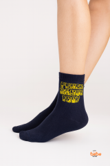 Fenerbahçe Lisanslı Yetişkin Lacivert Çorap 41-44 Numara | 1907 Desenli Taraftar Çorap | Trend Bebe Butik