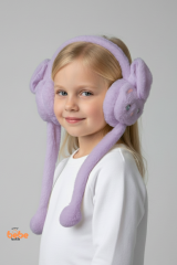 Oynar Kulaklı Sesli Tavşan Peluş Kulaklık, Hareketli Sevimli Kulak Koruyucu Kışlık  Aksesuar