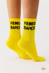 Fenerbahçe Lisanslı Sarı Yetişkin Çorap 41-44 Numara | Taraftar Spor Çorap | Trend Bebe Butik