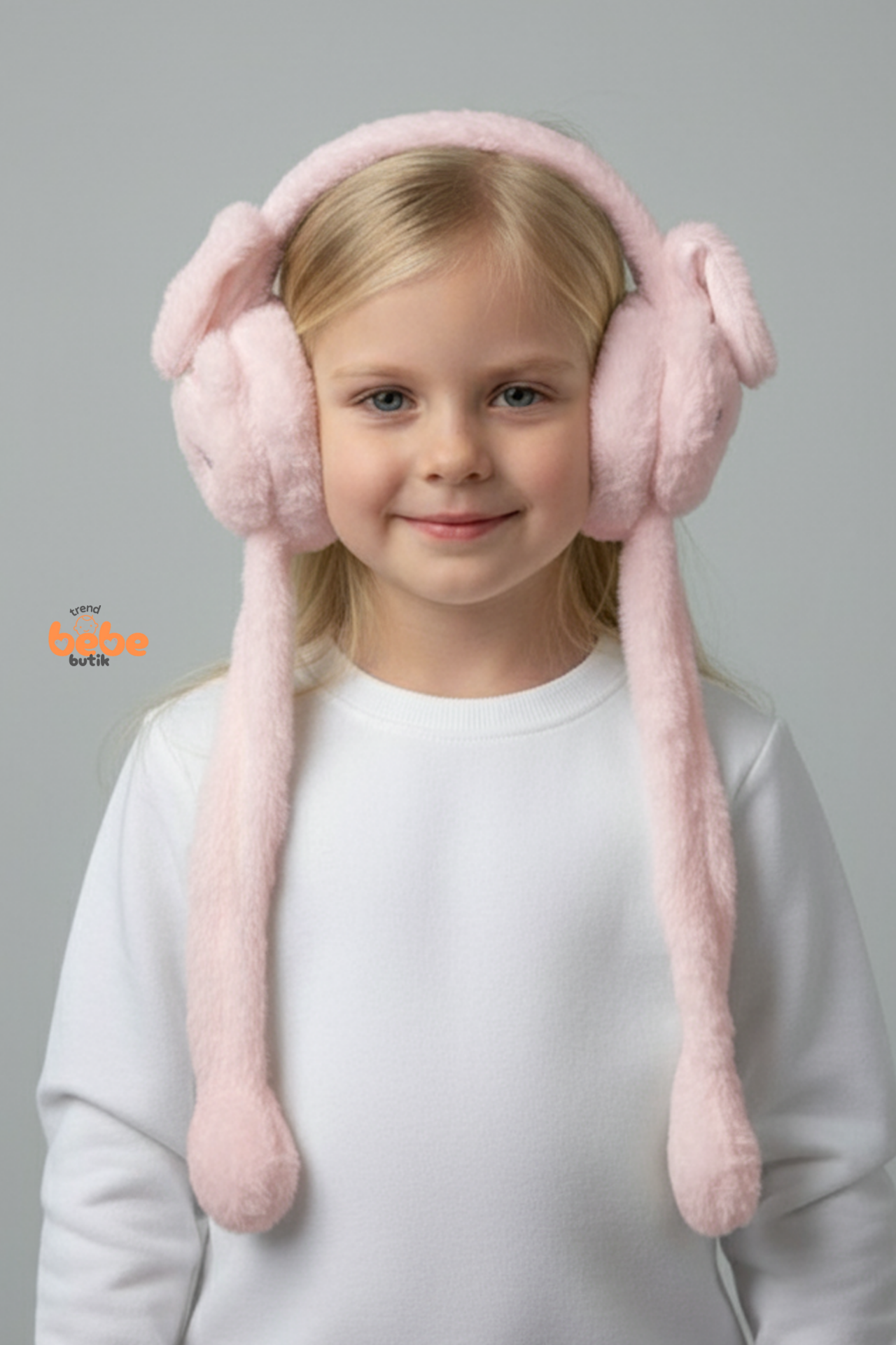 Oynar Kulaklı Sesli Tavşan Peluş Kulaklık, Hareketli Sevimli Kulak Koruyucu Kışlık  Aksesuar