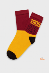 Galatasaray Lisanslı Çocuk Taraftar Çorap 5-11 Yaş | 1905 GS Desenli Bordo Sarı Çorap | Trend Bebe Butik