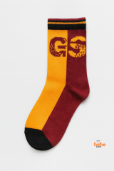 Galatasaray Lisanslı Çocuk Taraftar Çorabı 5-9 Yaş | Bordo Sarı GS Logolu Spor Çorap | Trend Bebe Butik 5 YAŞ