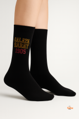 Galatasaray 1905 Yazılı Siyah Yetişkin Uzun Çorap – Unisex Spor & Günlük Taraftar Çorabı – 41-44 Numara