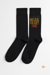 Galatasaray 1905 Yazılı Siyah Yetişkin Uzun Çorap – Unisex Spor & Günlük Taraftar Çorabı – 41-44 Numara