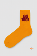Galatasaray GS 1905 Turuncu Kısa Yetişkin Çorap – Unisex Taraftar Spor & Günlük Çorap – 41-44 Numara