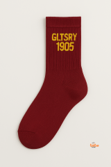 Galatasaray GLTSRY 1905 Kırmızı Kısa Yetişkin Çorap – Unisex Taraftar Günlük & Spor Çorap – 41-44 Numar