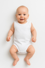 3’lü Bej-Beyaz-Yeşil Bebek Zıbın Seti | Pamuklu Kolsuz Yazlık Çıtçıtlı Body | Unisex Bebek Badi