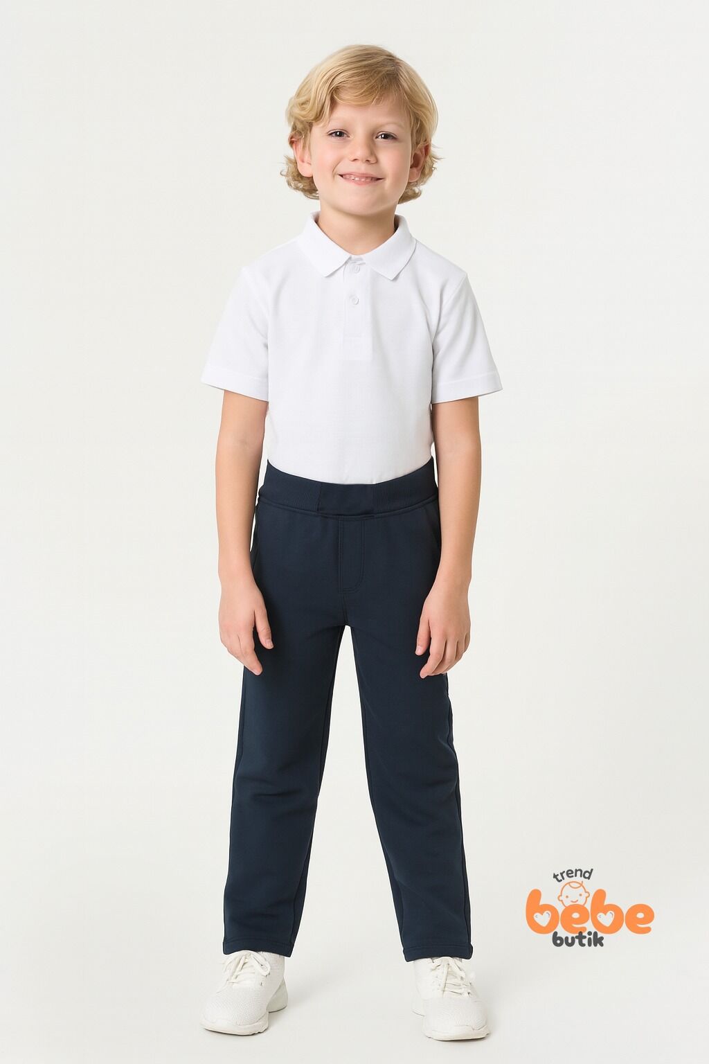 Ribanalı Bel %100 Pamuk Penye Kumaş, Okul Pantolonu Erkek Çocuk Okul Eşofmanı Rahat ve Şık