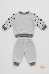 Erkek Çocuk 2’li Eşofman Takımı Panda Desenli Rahat Günlük Giyim & Pijama Takımı %100 Pamuklu