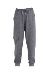 Beli Lastikli Erkek Çocuk Jogger Kargo Cepli Unisex Eşofman Altı GRİ - 14-15 Yaş