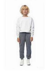 Beli Lastikli Erkek Çocuk Jogger Kargo Cepli Unisex Eşofman Altı GRİ - 14-15 Yaş