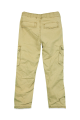 Erkek Çocuk Beli Lastikli Kargo Cepli Pelüş Polar Pantolon BEJ - 3-4 Yaş
