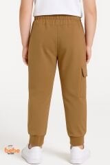 Erkek Çocuk Camel Jogger Okul Eşofman Altı Kargo Cepli, Lastikli Bel, Rahat Spor Günlük Eşofman Altı