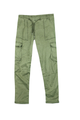 Erkek Çocuk Beli Lastikli Kargo Cepli Pelüş Polar Pantolon HAKİ - 10-11 Yaş
