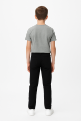 Erkek Çocuk Likralı Beli Ayarlanabilir Lastikli Düğmeli Erkek Çocuk Pantolonu, Okul Pantolonu SİYAH - 11-12 Yaş